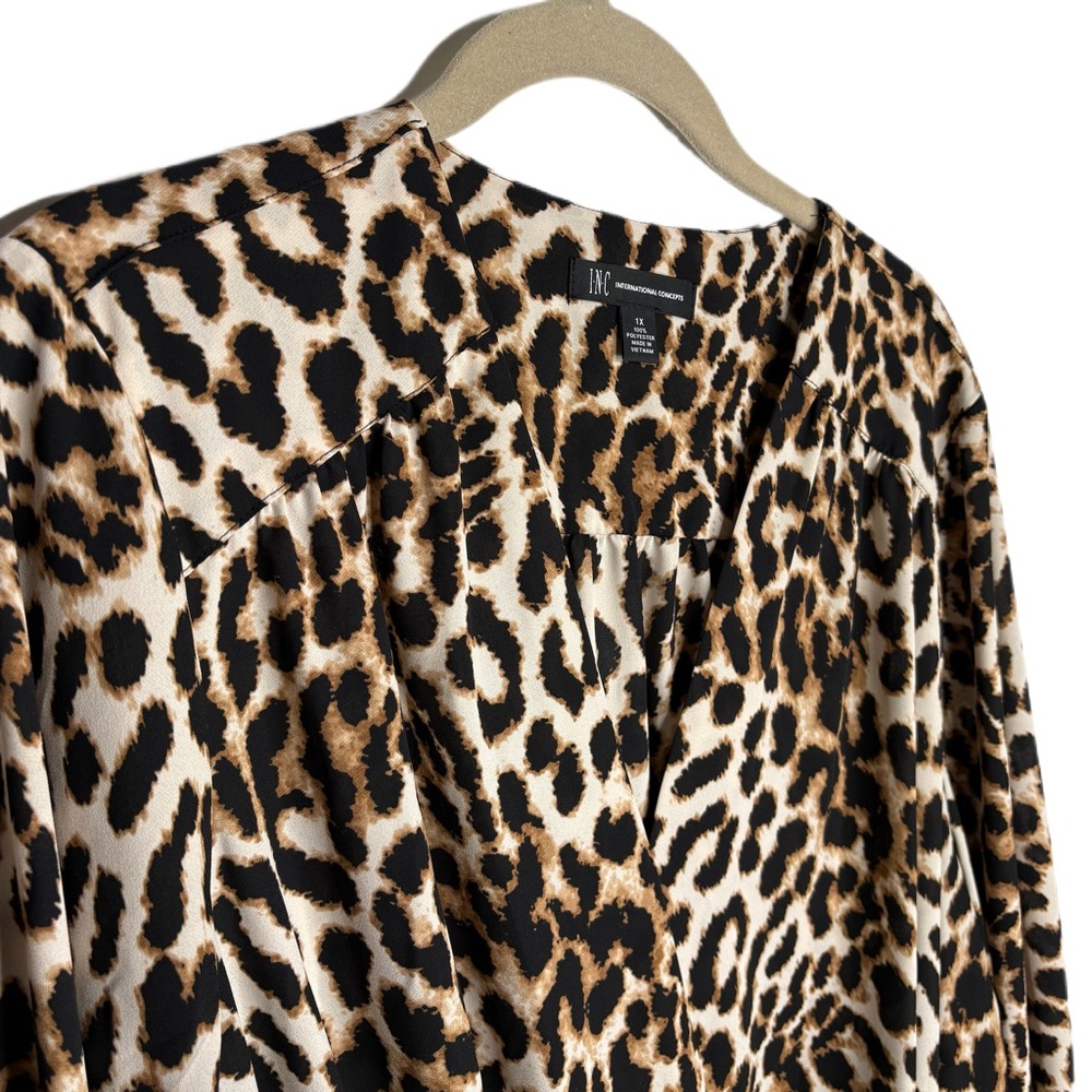 INC 1X Animal Print Women's Top - Picture 4 of 11